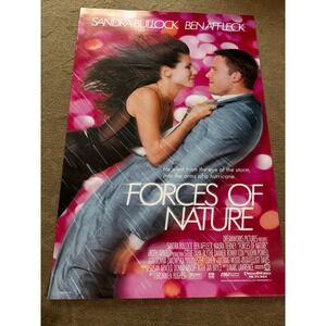 Forces of Nature 1999 Movie Poster Sandra Bullock Ben Affleck 27x40 Double Sided